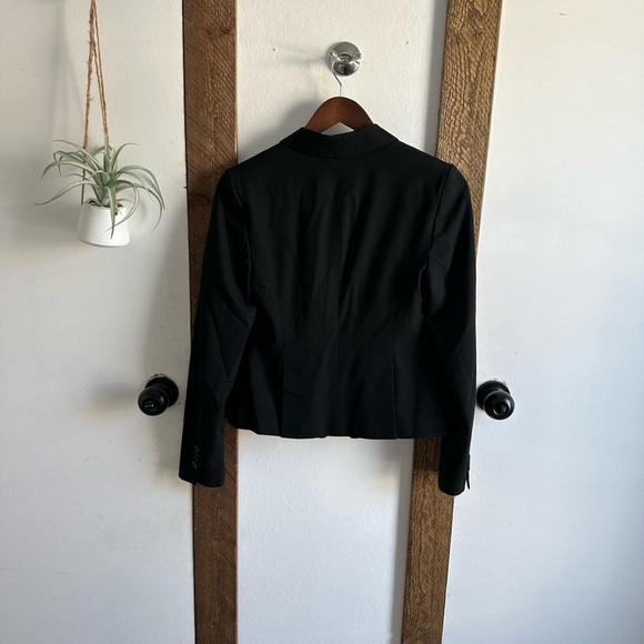 Like New Ann Taylor Women's Long Sleeve Single Button Blazer Business Black Sz 0 - Picture 6 of 16